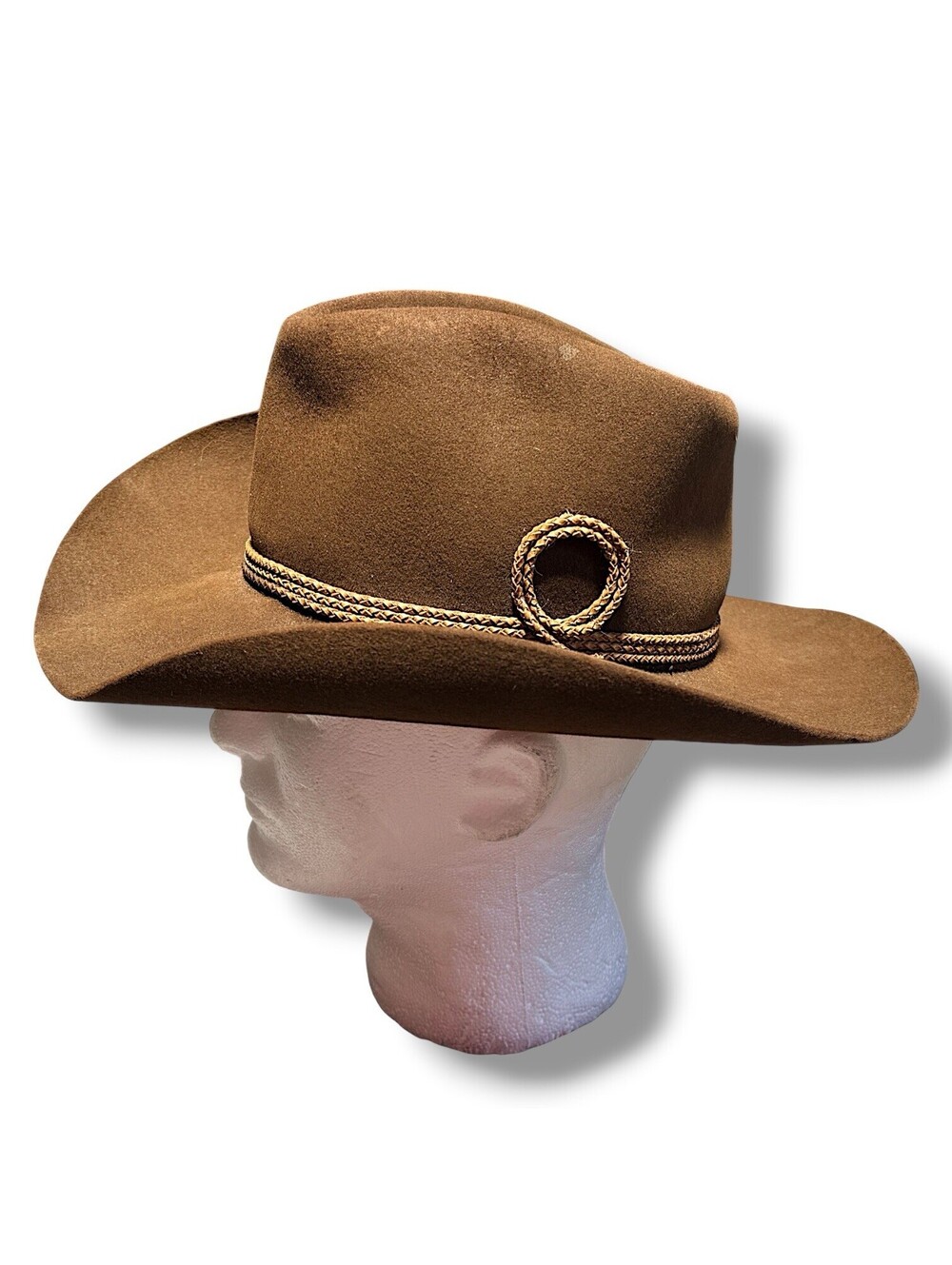 Vintage Resistol Lasso Braid Stagecoach Cowboy Hat Brown 7 3/8 Western